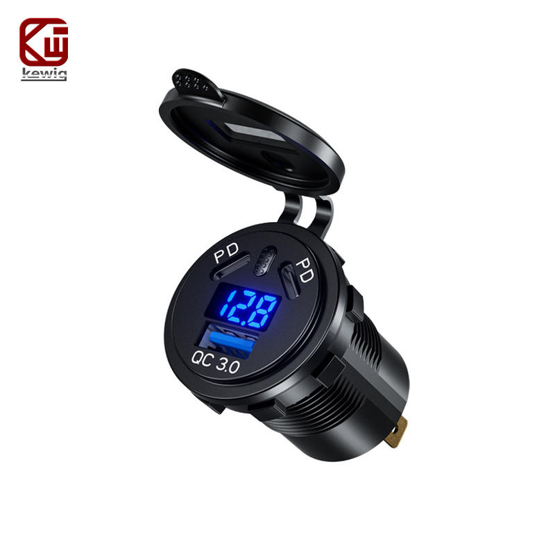 Autonabíjačka Kewig 45W 3x USB Dual PD rýchle nabíjanie