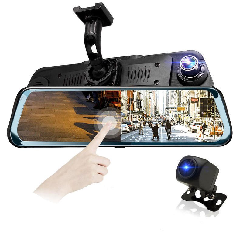 Duálna 1080P autokamera v spätnom zrkadle 360 Streaming DVR