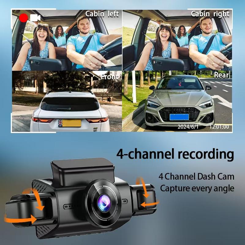 4-kanálová HD WIFI autokamera s nočným videním